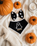 Load image into Gallery viewer, Glow in the dark 'Casper' Dog Bandana
