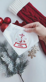 Load and play video in Gallery viewer, North Pole Snowglobe Dog Bandana
