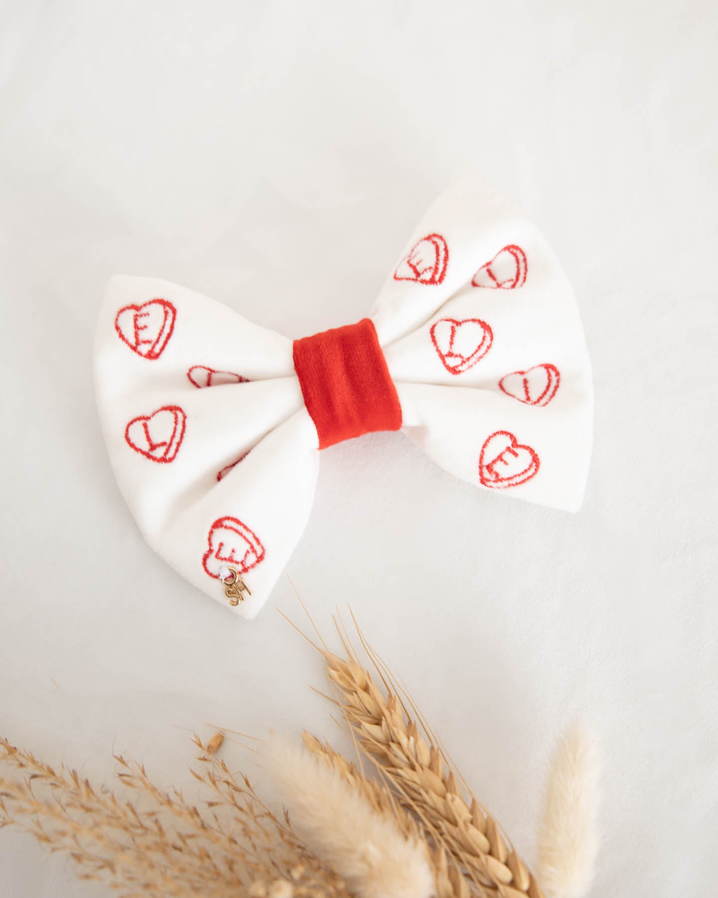 Say it with Candy Hearts Dog Bow Tie