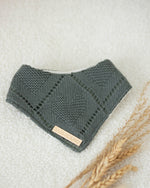 Load image into Gallery viewer, Hadie Olive Knit Dog Bandana
