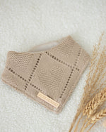Load image into Gallery viewer, Hadie Cream Knit Dog Bandana
