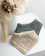 Load image into Gallery viewer, Hadie Olive Knit Dog Bandana
