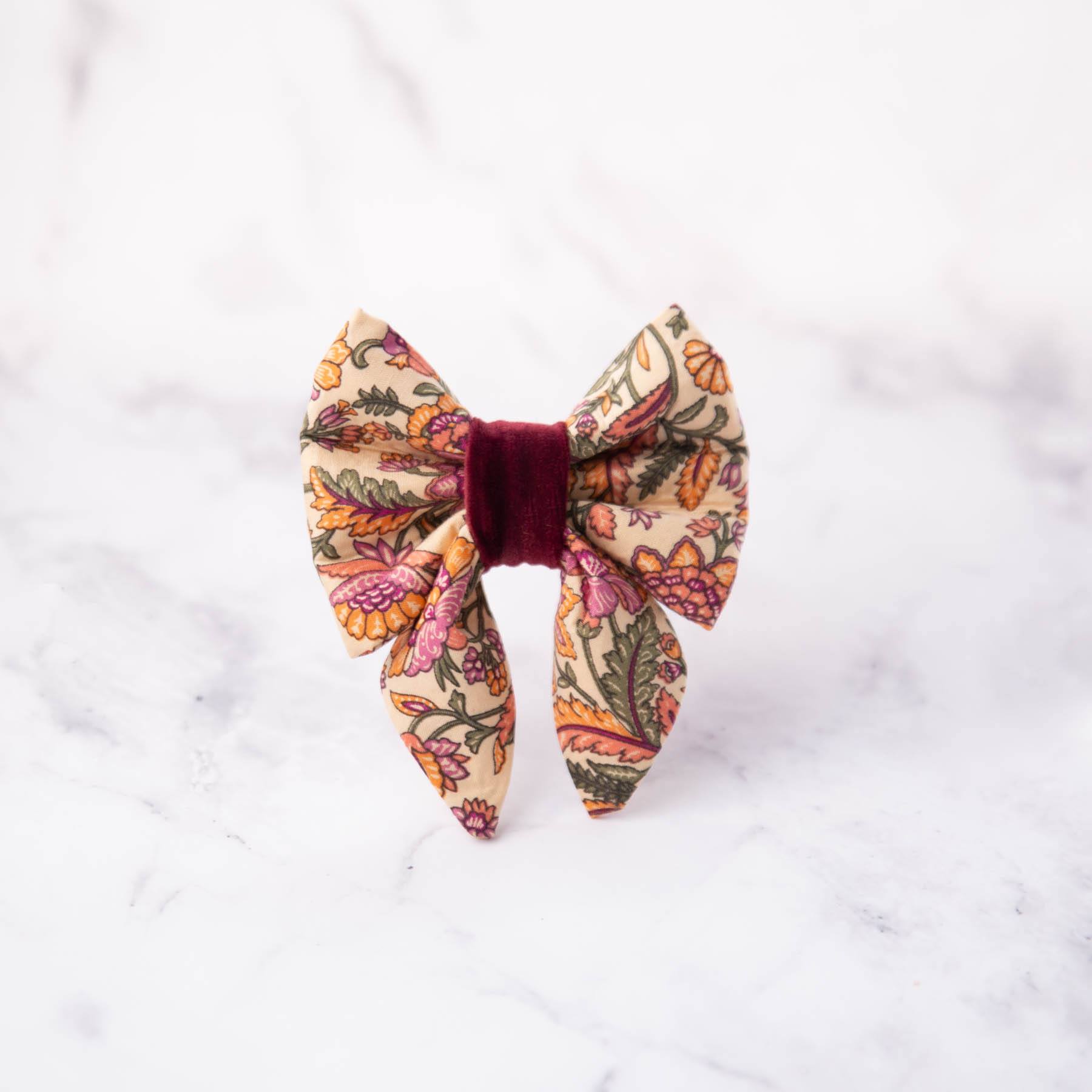 Autumn Sailor Dog Bow Tie