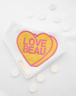 Load image into Gallery viewer, Personalised Yellow Candy Heart Dog Bandana
