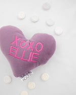 Load image into Gallery viewer, Personalised Purple Heart Squeak Toy
