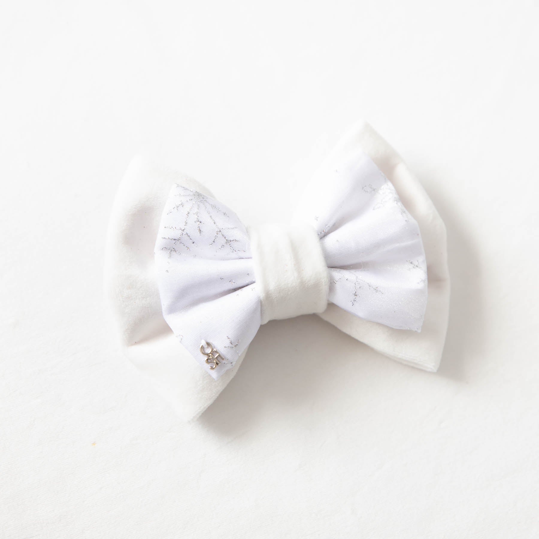 Snowflake Double Dog Bow Tie