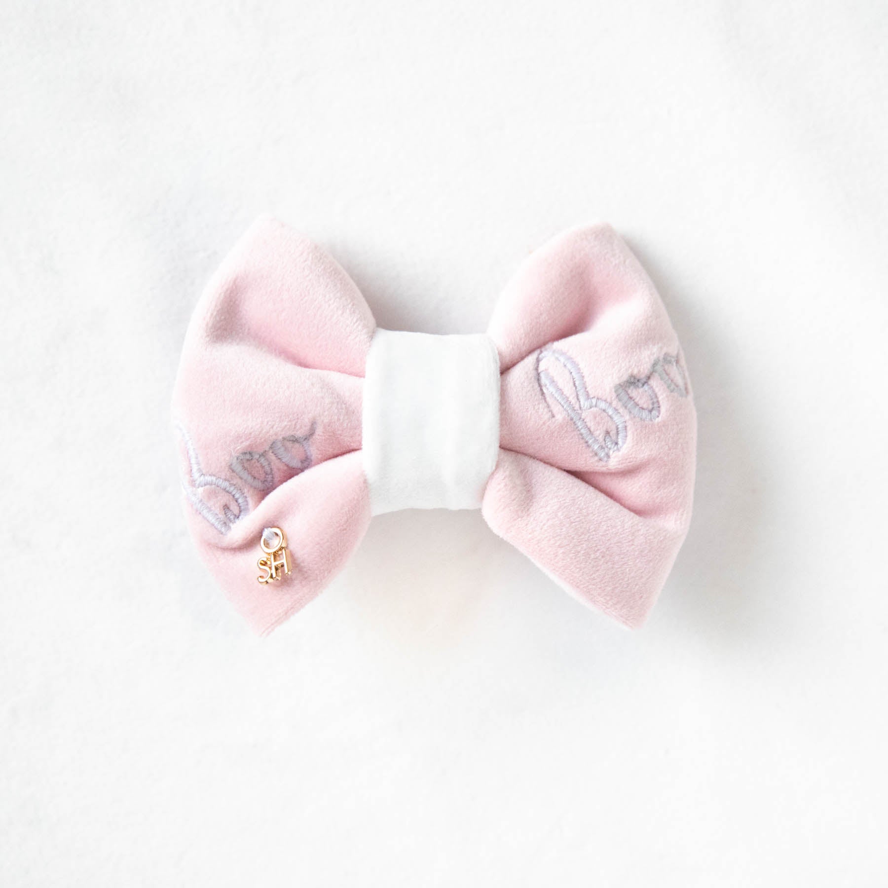 Boo 'Glow' Velvet Dog Bow Tie