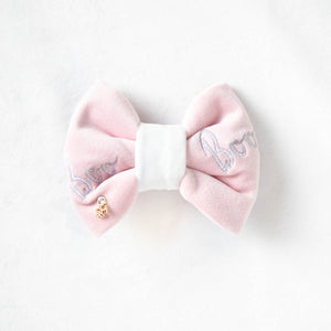 Boo 'Glow' Velvet Dog Bow Tie