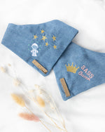 Load image into Gallery viewer, Custom Denim Embroidery Dog Bandana
