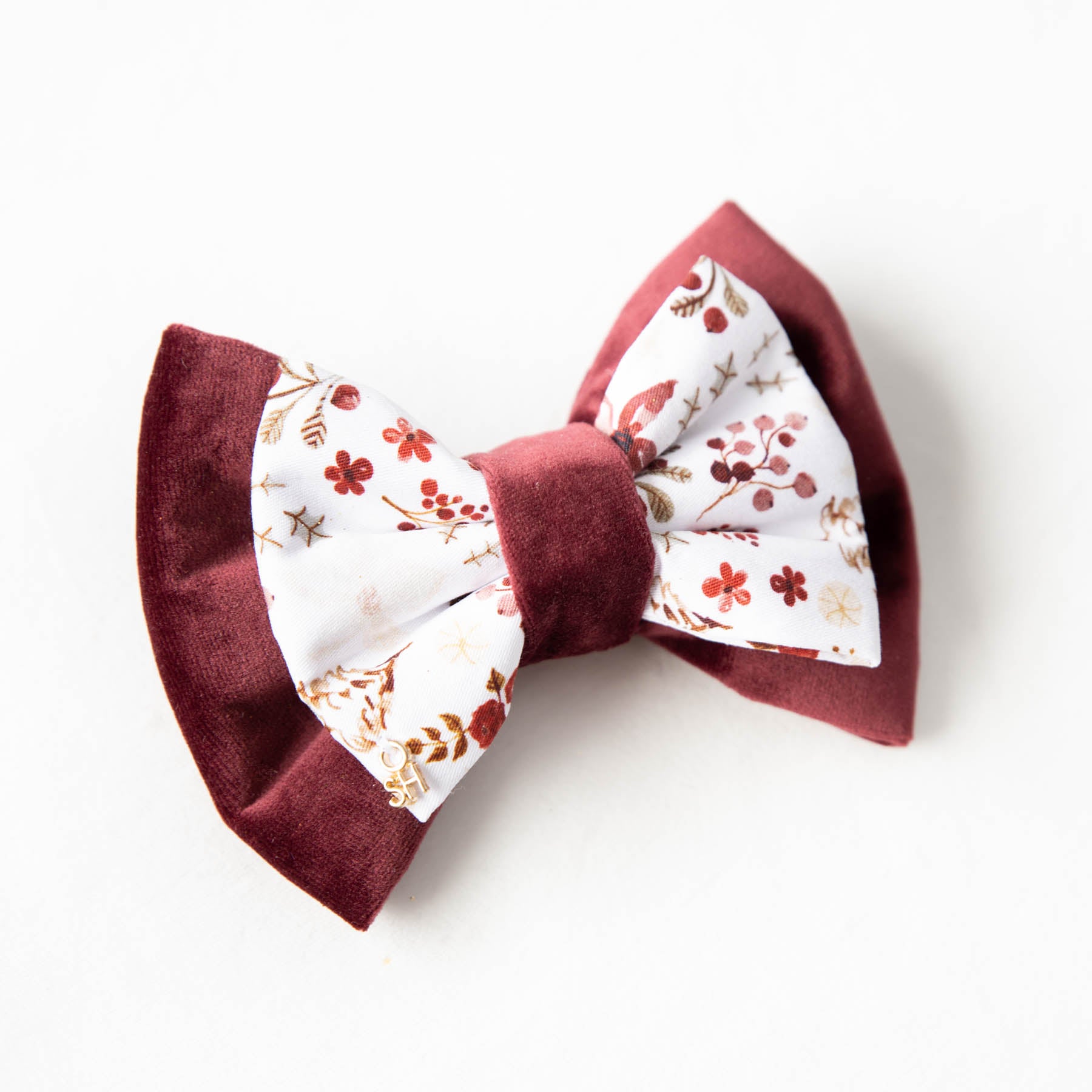 Chestnut Double Dog Bow Tie