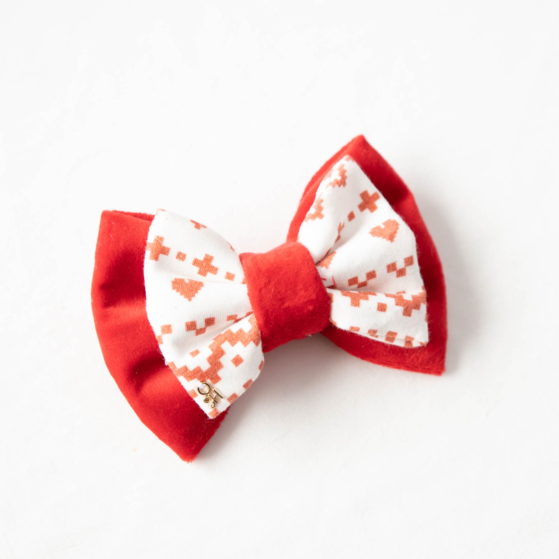 Cherry Double Dog Bow Tie