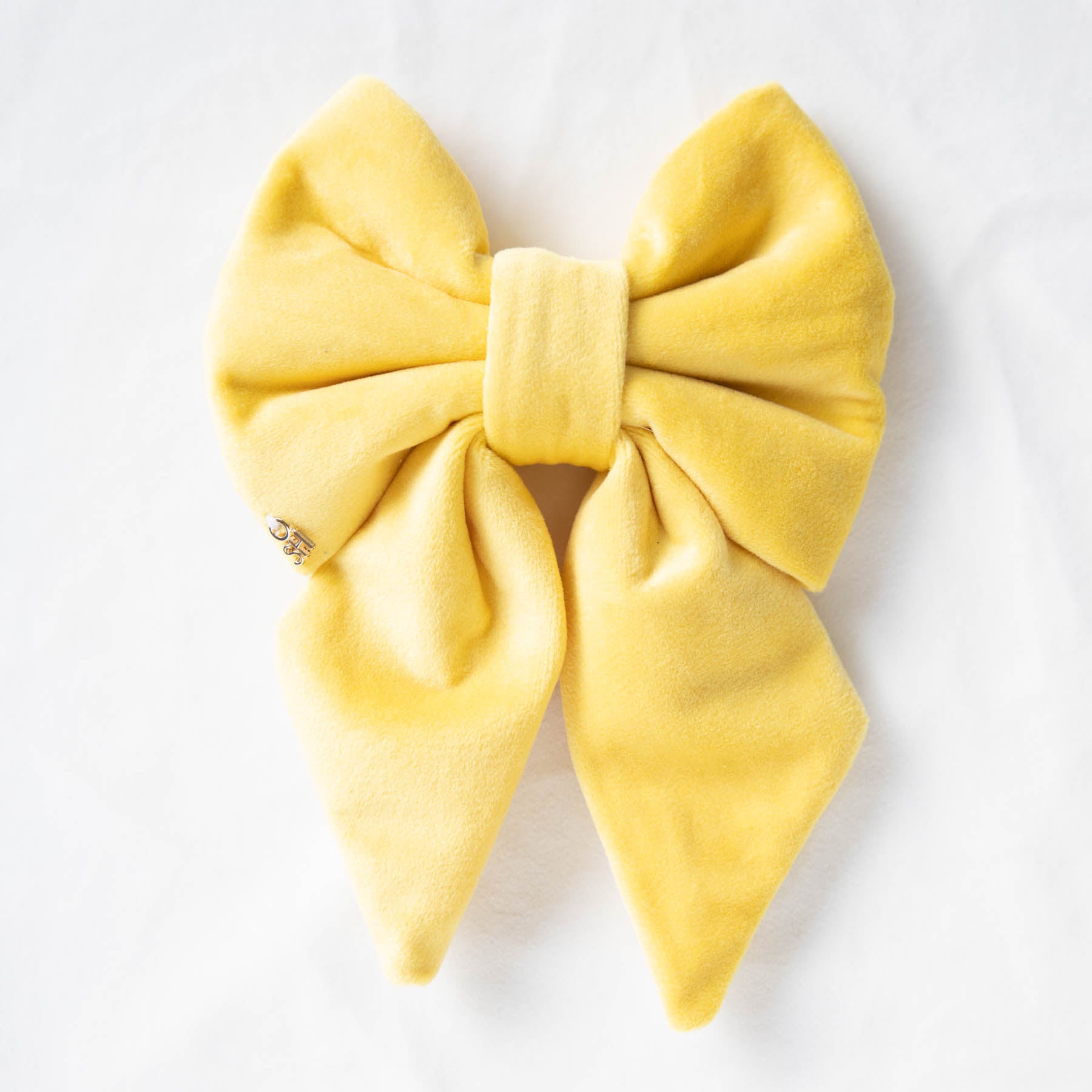 Lemon Sailor Velvet Bow Tie