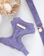 Load image into Gallery viewer, Grape Corduroy Dog Harness
