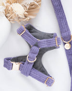 Load image into Gallery viewer, Grape Corduroy Dog Harness
