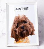 Load image into Gallery viewer, Framed Digital Portrait (1 Pet)

