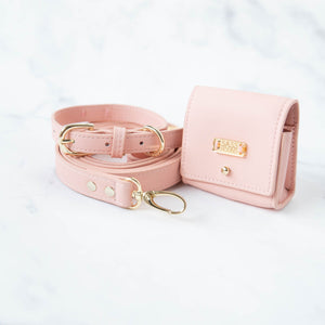 Baby Pink Vegan Leather Collar