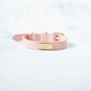 Baby Pink Vegan Leather Collar